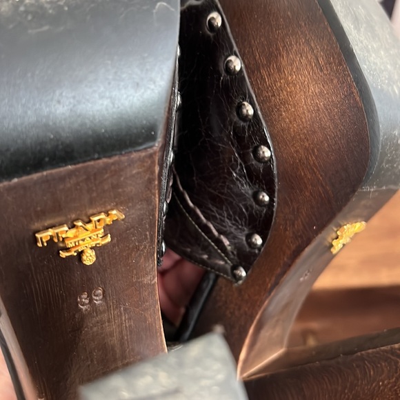 Prada platform calzature vit. Shine militare sandal - Picture 15 of 17